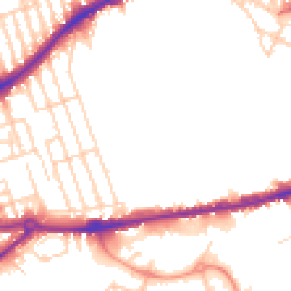 Daytime road noise heatmap for NG7 1EE