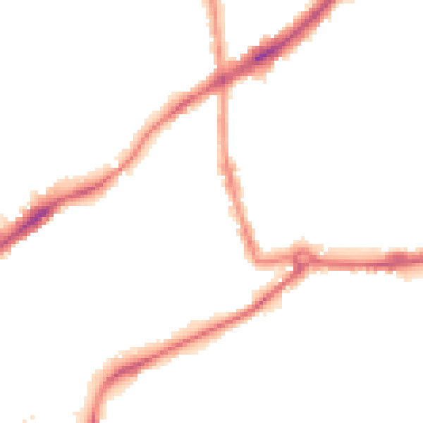 Night-time road noise heatmap for NG7 2EW