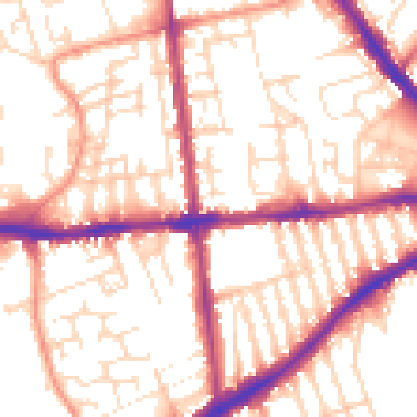 Daytime road noise heatmap for NG7 3HL