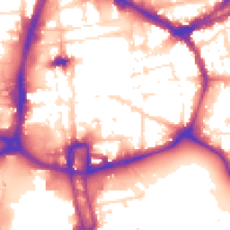 Daytime road noise heatmap for NN1 1DP