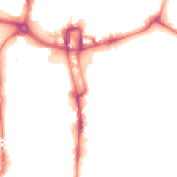 Night-time road noise heatmap for NN1 1HL