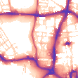 Daytime road noise heatmap for NN1 2SA