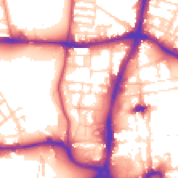 Daytime road noise heatmap for NN1 2SQ