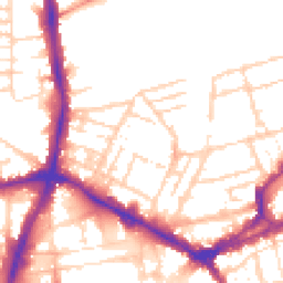 Daytime road noise heatmap for NN1 3BA