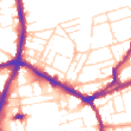Daytime road noise heatmap for NN1 3BH