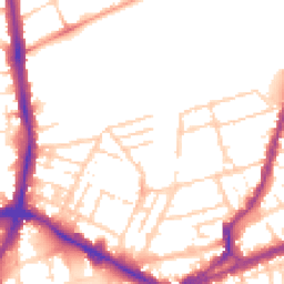 Daytime road noise heatmap for NN1 3EY