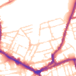 Daytime road noise heatmap for NN1 3QD
