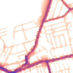 Daytime road noise heatmap for NN1 4BS