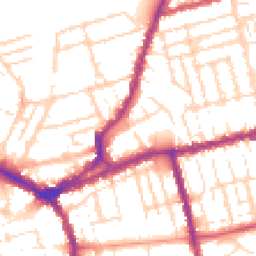 Daytime road noise heatmap for NN1 4DQ