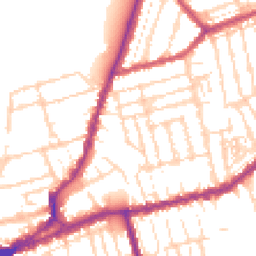 Daytime road noise heatmap for NN1 4JG
