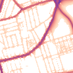 Daytime road noise heatmap for NN1 4NW