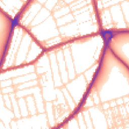Daytime road noise heatmap for NN1 4PH