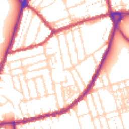 Daytime road noise heatmap for NN1 4PN