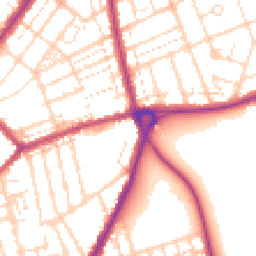 Daytime road noise heatmap for NN1 4PT