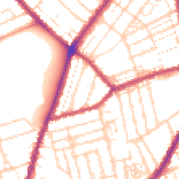 Daytime road noise heatmap for NN1 4QS