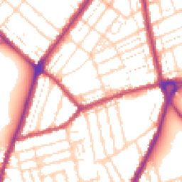 Daytime road noise heatmap for NN1 4QY