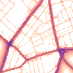 Daytime road noise heatmap for NN1 4SF