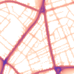 Daytime road noise heatmap for NN1 4SN