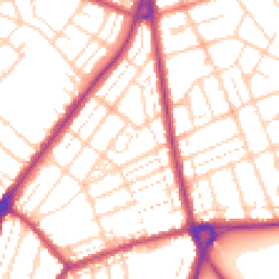 Daytime road noise heatmap for NN1 4SS
