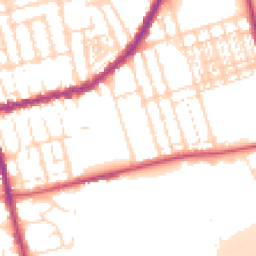 Daytime road noise heatmap for NN1 5JS