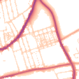 Daytime road noise heatmap for NN1 5LZ