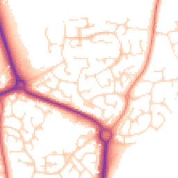 Daytime road noise heatmap for NN11 0GH