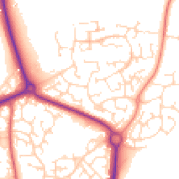 Daytime road noise heatmap for NN11 0GL