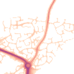 Daytime road noise heatmap for NN11 0GS