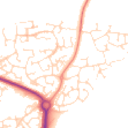 Daytime road noise heatmap for NN11 0GT