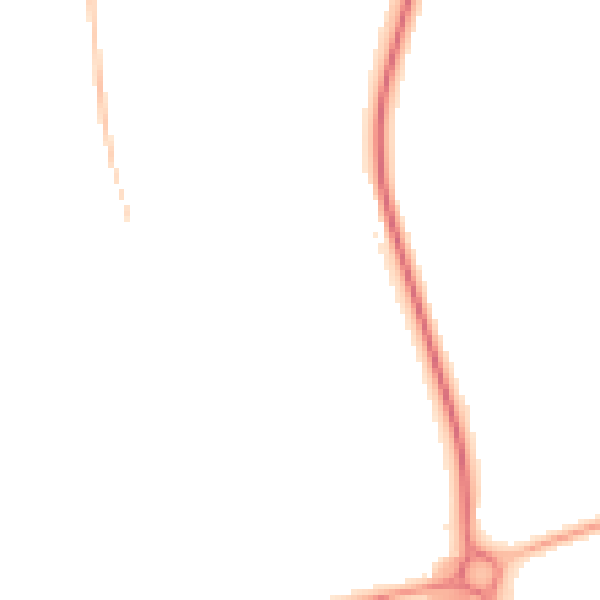 Night-time road noise heatmap for NN11 0PQ