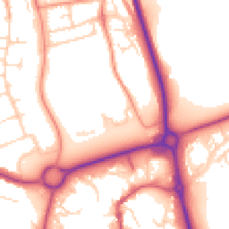 Daytime road noise heatmap for NN11 0PR