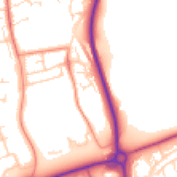Daytime road noise heatmap for NN11 0XS