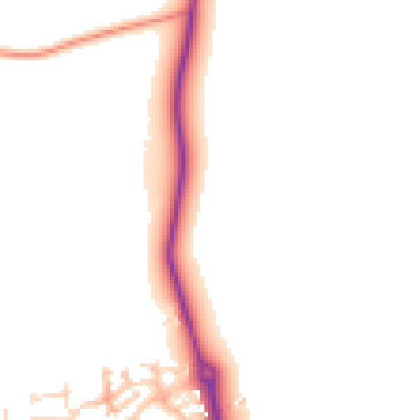 Daytime road noise heatmap for NN11 2AN