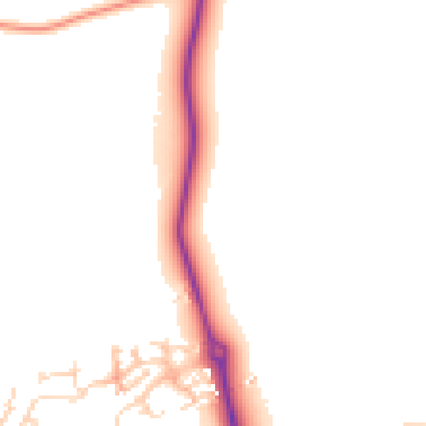 Daytime road noise heatmap for NN11 2AP
