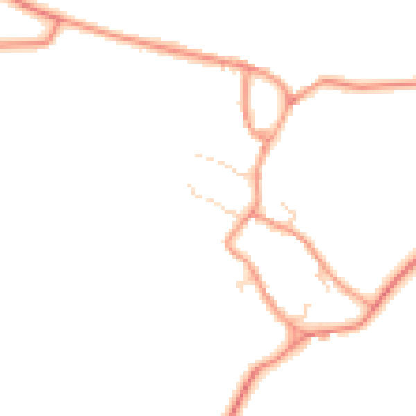 Daytime road noise heatmap for NN11 2JJ