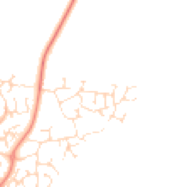 Daytime road noise heatmap for NN11 2PD