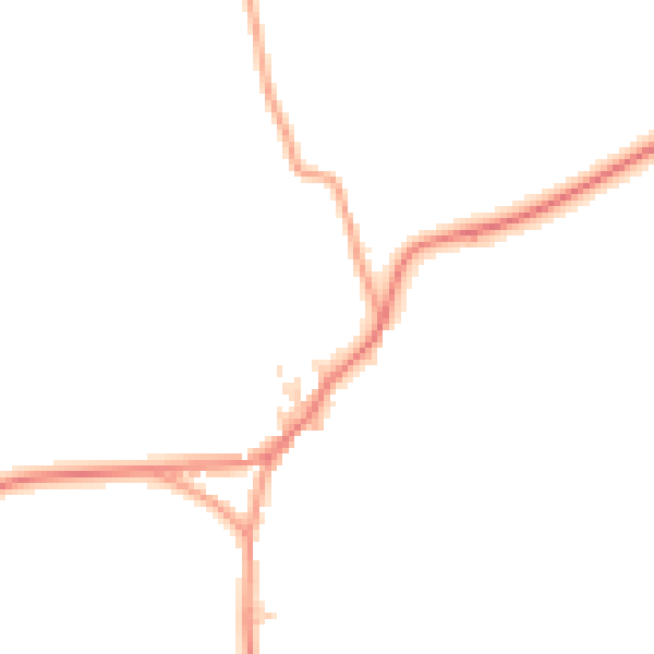 Daytime road noise heatmap for NN11 2XN