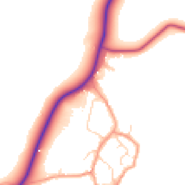 Daytime road noise heatmap for NN11 3AE