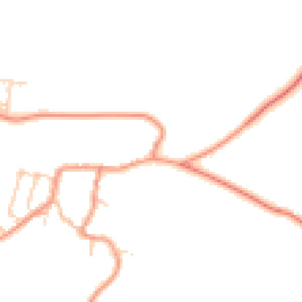 Daytime road noise heatmap for NN11 3EB