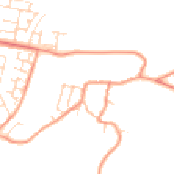 Daytime road noise heatmap for NN11 3NS