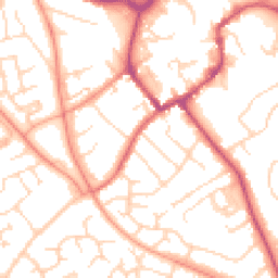 Daytime road noise heatmap for NN11 4AW