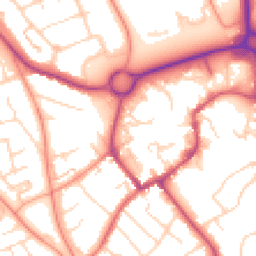 Daytime road noise heatmap for NN11 4GG