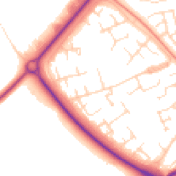 Daytime road noise heatmap for NN11 4QG