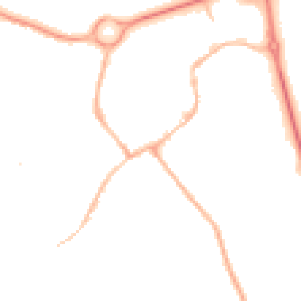 Night-time road noise heatmap for NN11 4RP