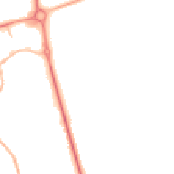 Night-time road noise heatmap for NN11 4UJ