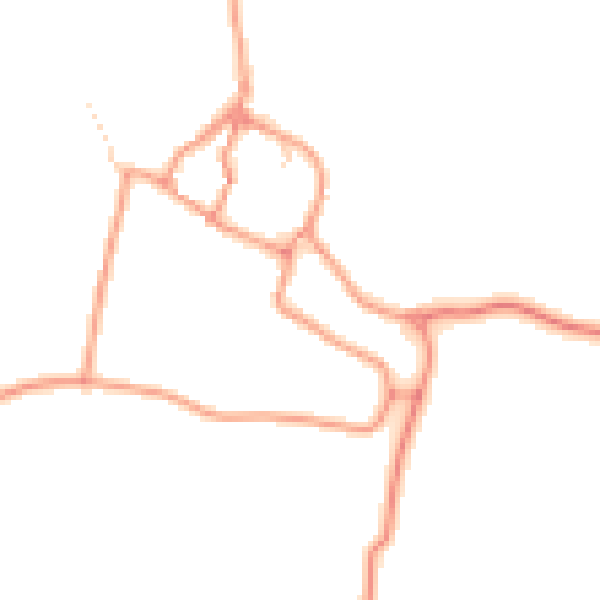 Daytime road noise heatmap for NN11 6GE
