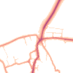 Daytime road noise heatmap for NN11 6UP