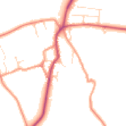 Daytime road noise heatmap for NN11 6UT