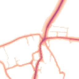 Daytime road noise heatmap for NN11 6XA