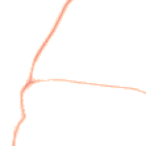Night-time road noise heatmap for NN11 6XE